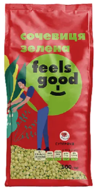 Сочевиця Feels good зелена, 500 г